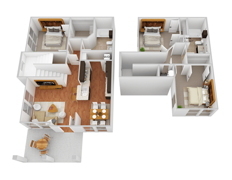 2 bedroom floor plan the  460 sq ft